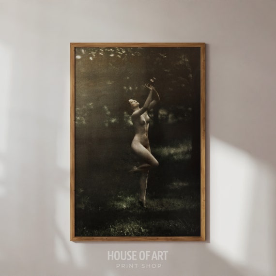 Nude Dancer Art Print Vintage Photograph Of A Woman Muted Colors Photography Feminine Wall Art Gallery Wall Print Wall Art