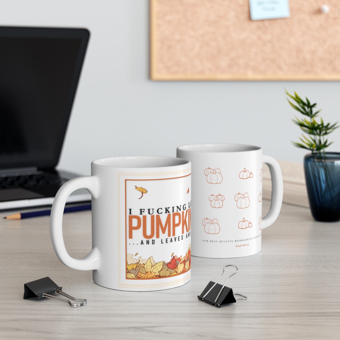 I Fcking Love Pumpkins Funny Mug - Image 4