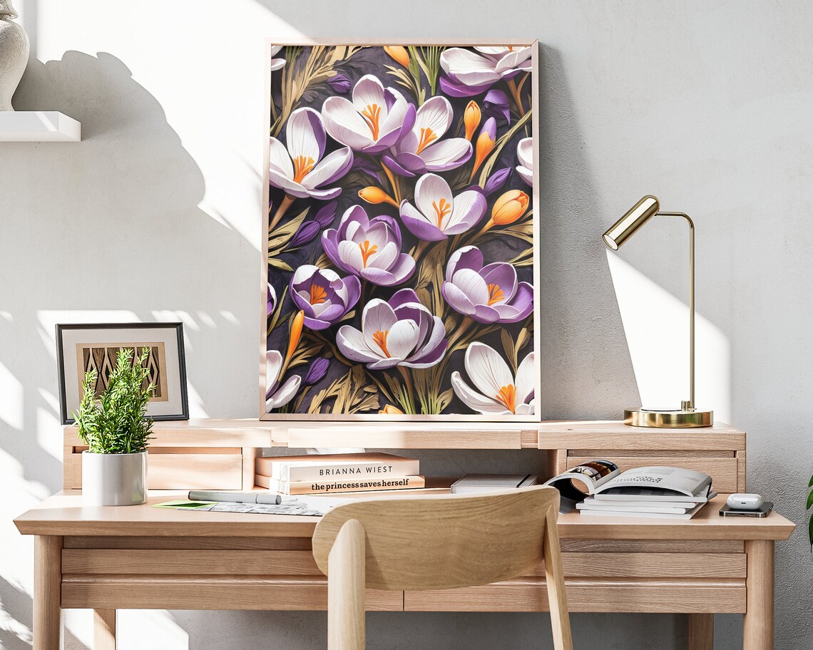 Spring Crocuses Floral Botanical Spring Decor - Image 4