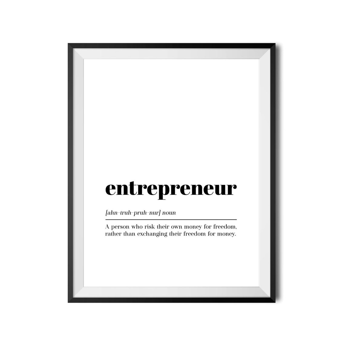 Entrepreneur Definition Noun Office Business Quote Wall Decor Poster - Image 3