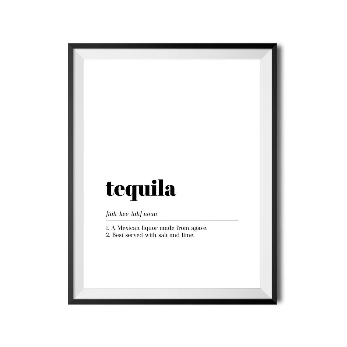 Tequila Definition Dictionary Style Funny Bar Kitchen Wall Art - Image 4