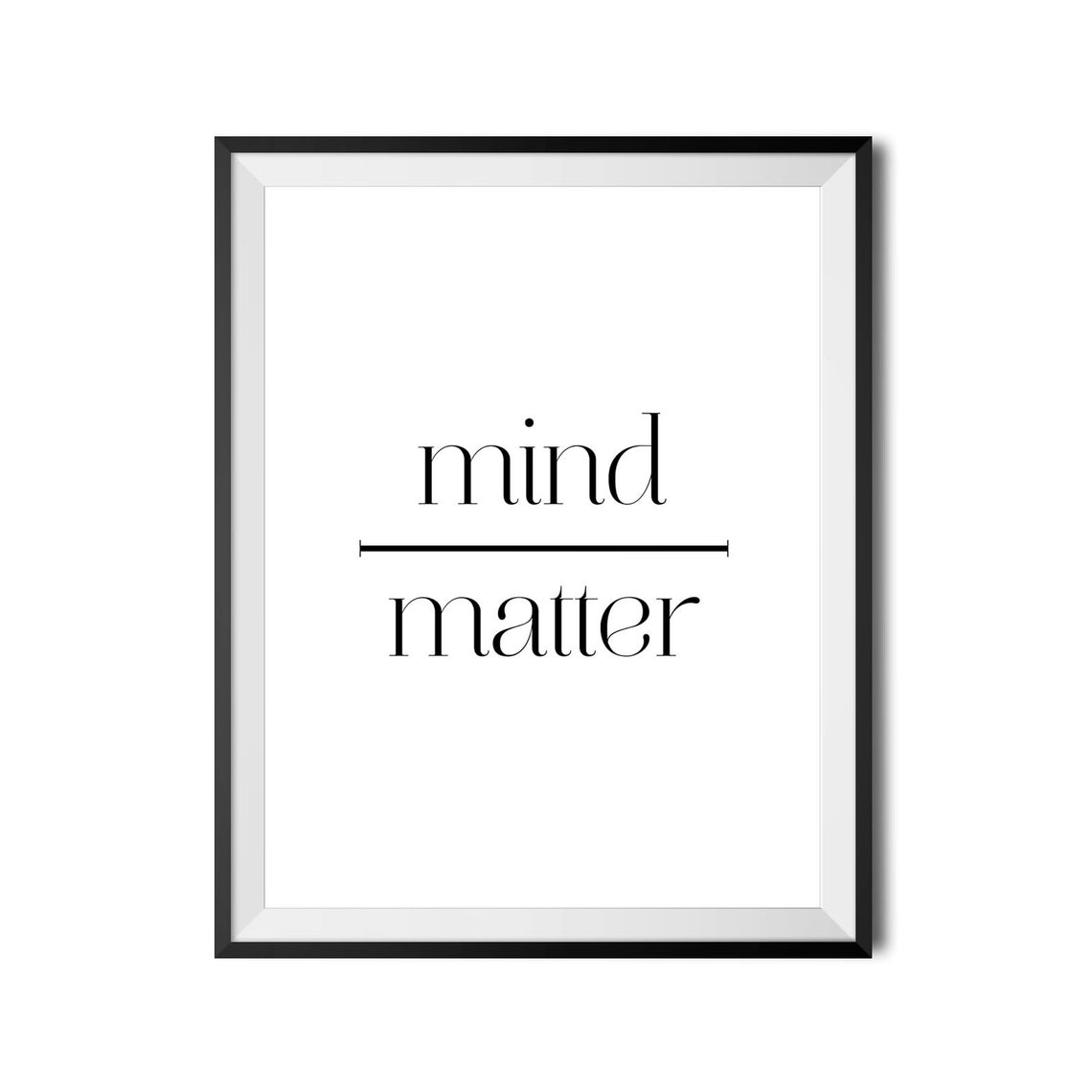 Mind Over Matter Minimalist Serif Typography Mindset Quote Poster - Image 4