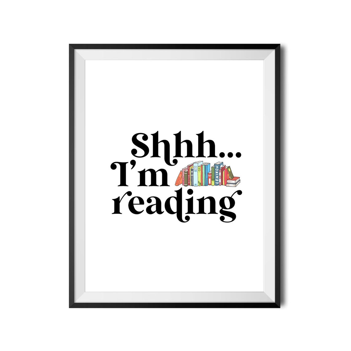 Shhh I Am Reading Book Lover Quote Cozy Reading Nook Wall Art - Image 4