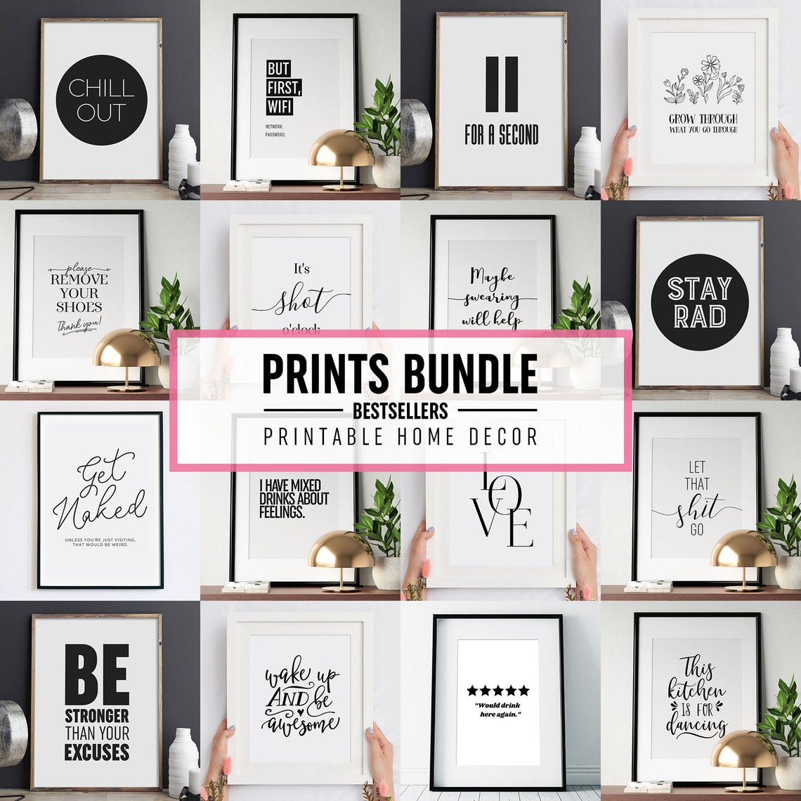Bestsellers 16 Prints Bundle Inspirational Quotes Home Decor Poster