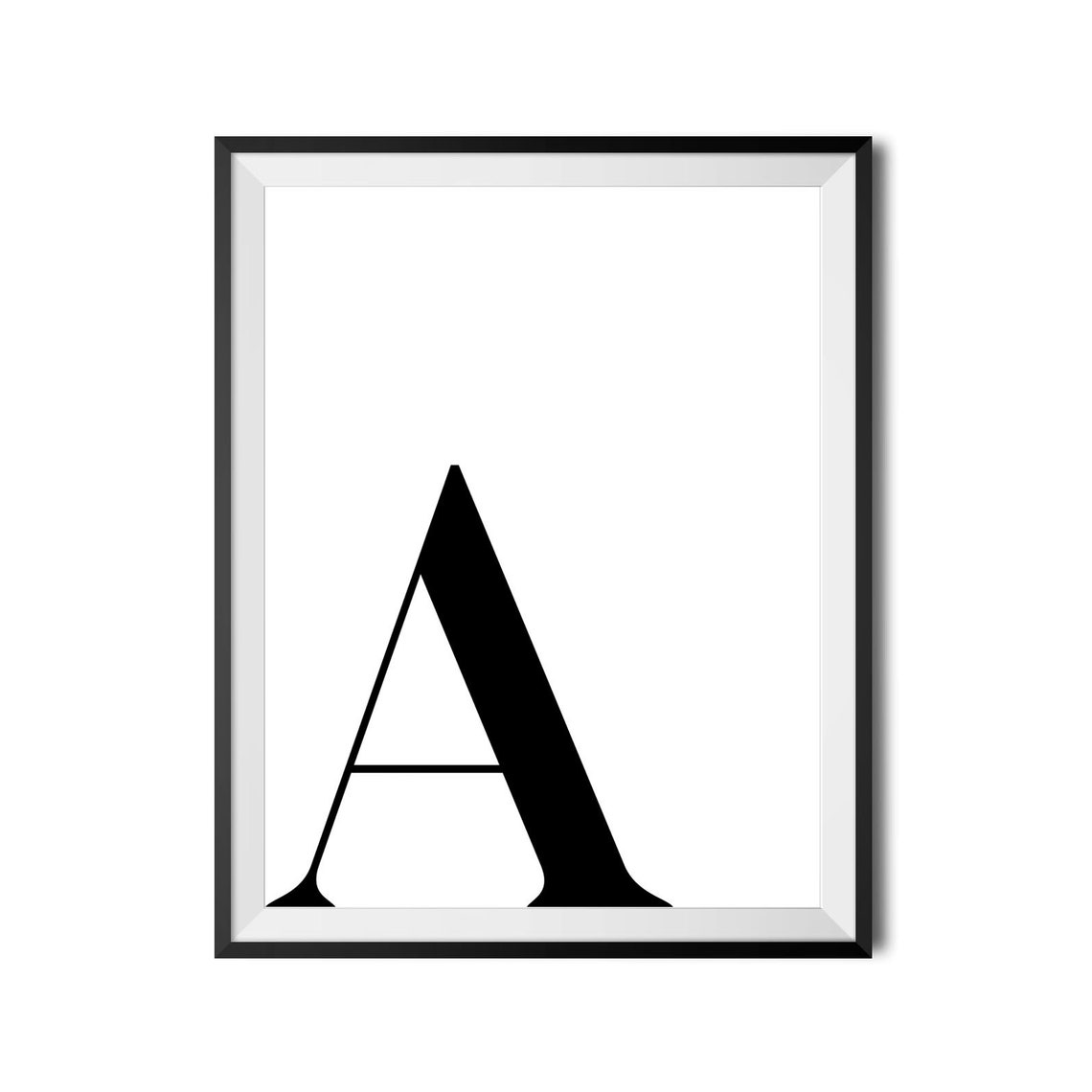 Letter A Monogram Alphabet Initial Serif Nursery Typography Poster - Image 4