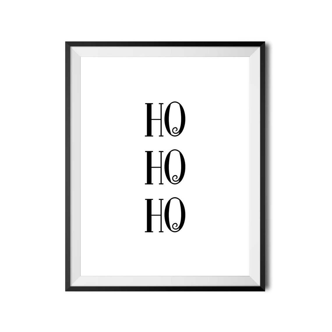 Ho Ho Ho Christmas Holiday Festive Typography Kids Room Poster - Image 3