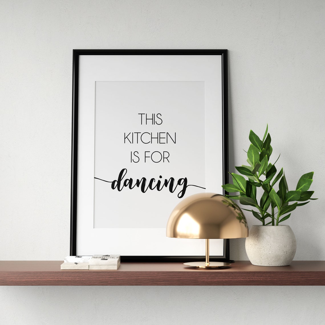 This Kitchen Is For Joyful Dancing Script Kitchen Quote Wall Art - Image 3
