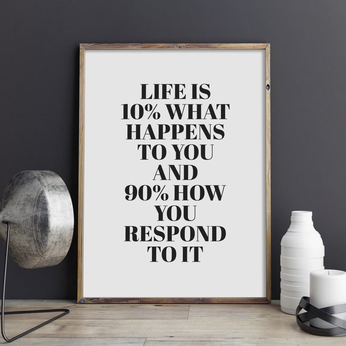 Inspirational Life Quote Print Motivational Wall Art Typography Sign Positive Affirmation Life Lesson Home Decor Instant - Image 3