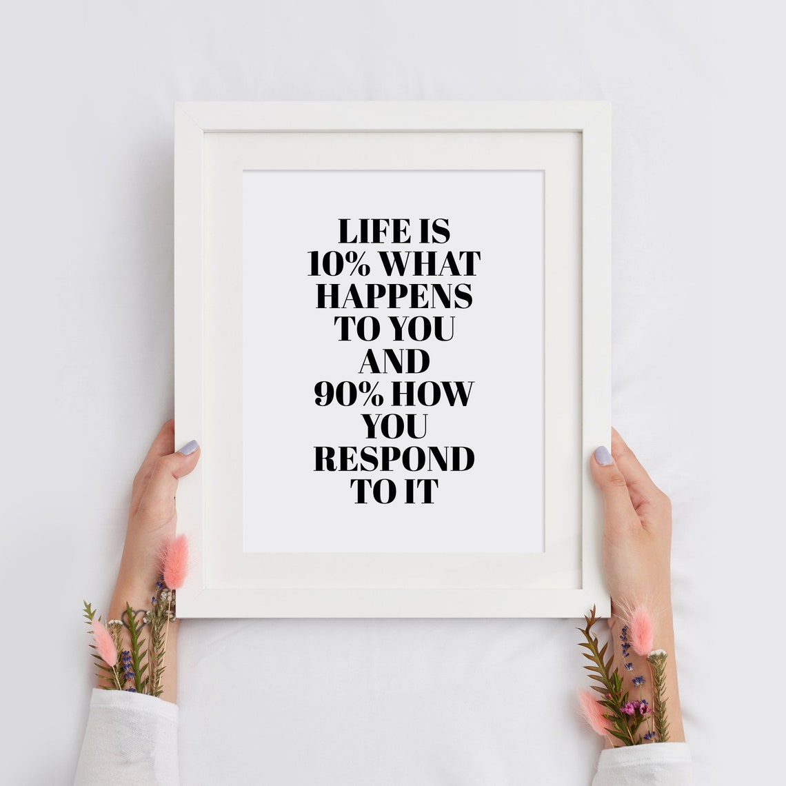 Life Is 10 Percent What Happens To You Response Quote Poster - Image 2