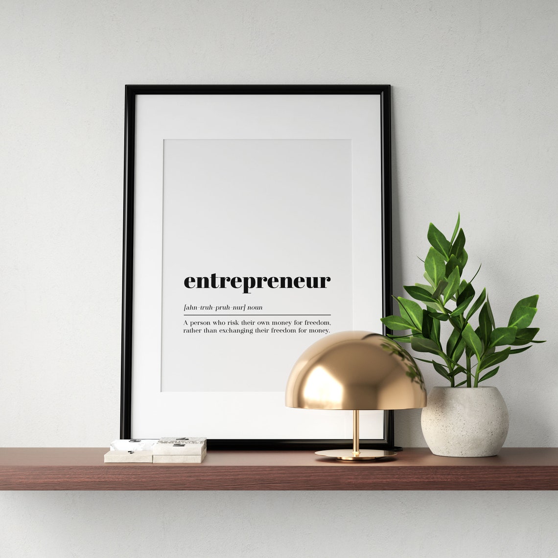 Entrepreneur Definition Noun Office Business Quote Wall Decor Poster - Image 2