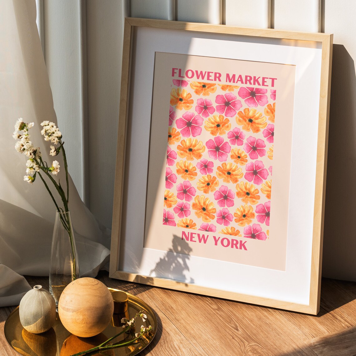 Flower Market NYC Watercolor Floral Art Print - Image 3