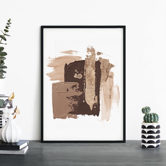 Neutral Abstract Print Wall Art 4x6 5x7 A4 A3 A2 A1