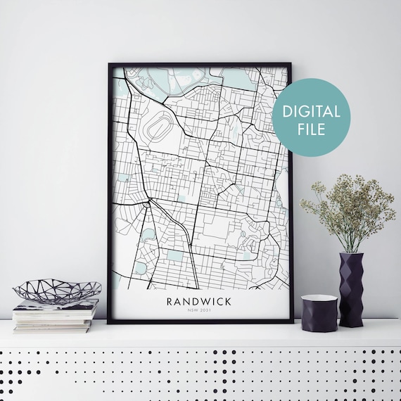 Randwick NSW 2031 Sydney Minimalist City Map Street Art Print