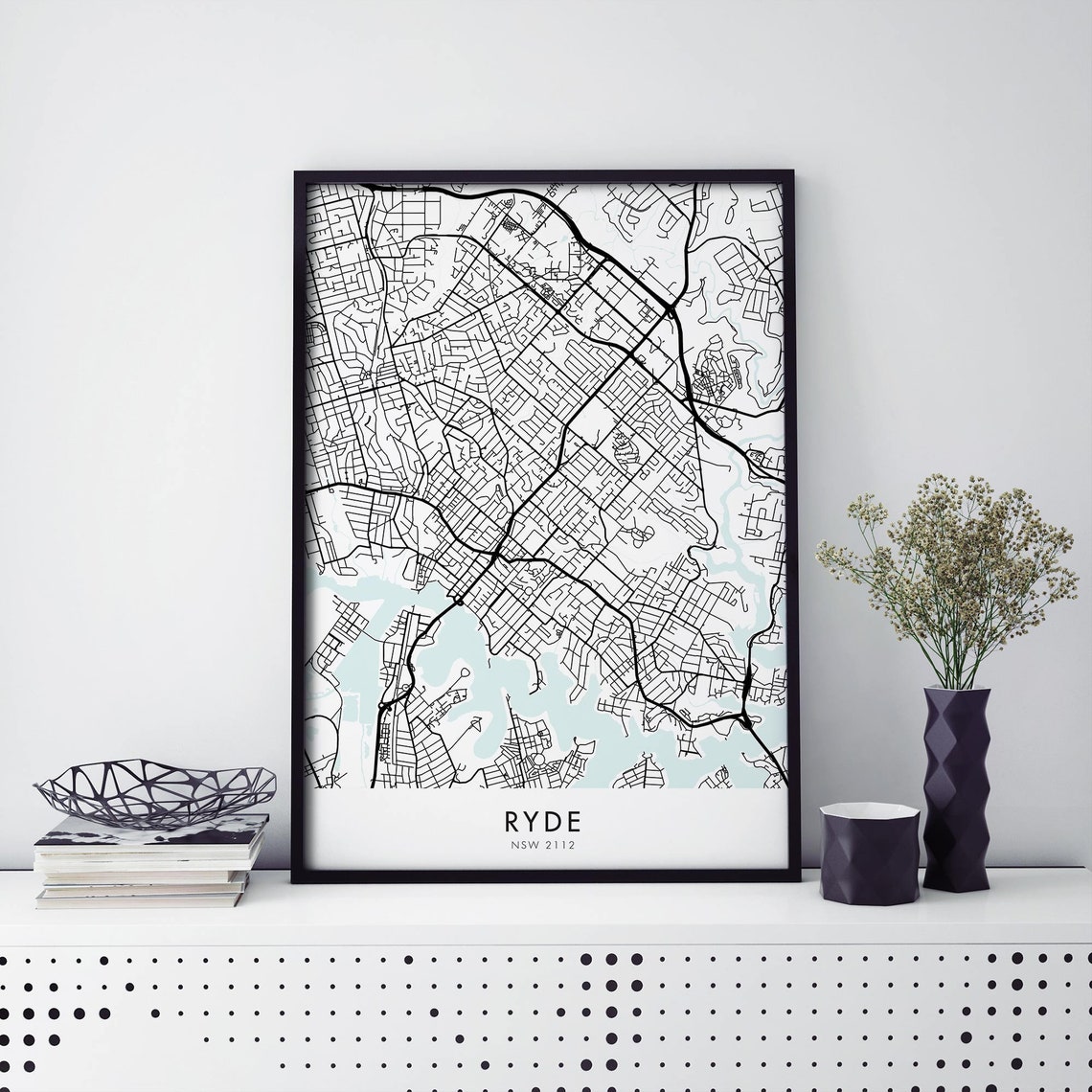 Ryde Sydney Australia Minimalist Street Maps City Art Poster