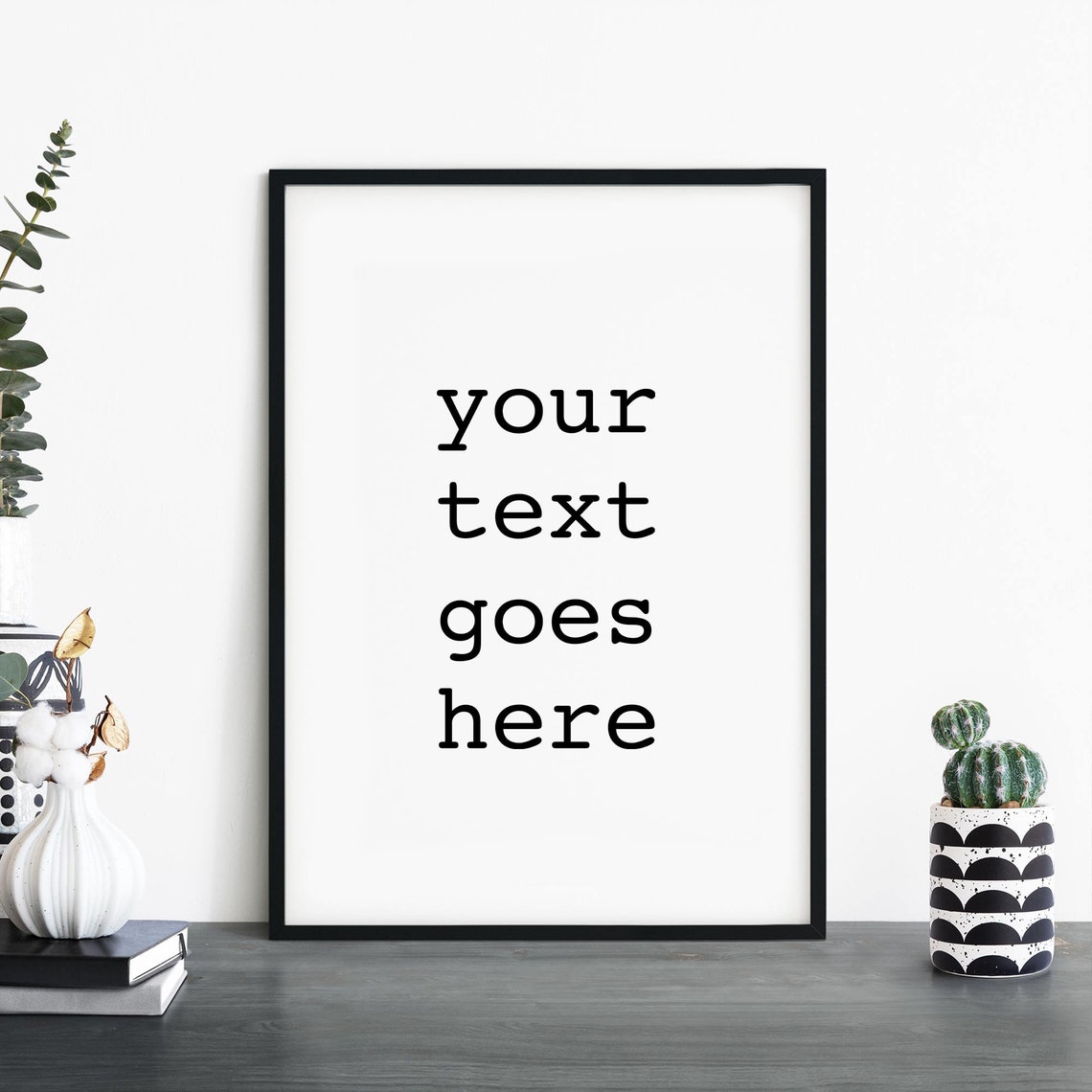 Custom Your Text Goes Here Personalized Typewriter Font Poster Design