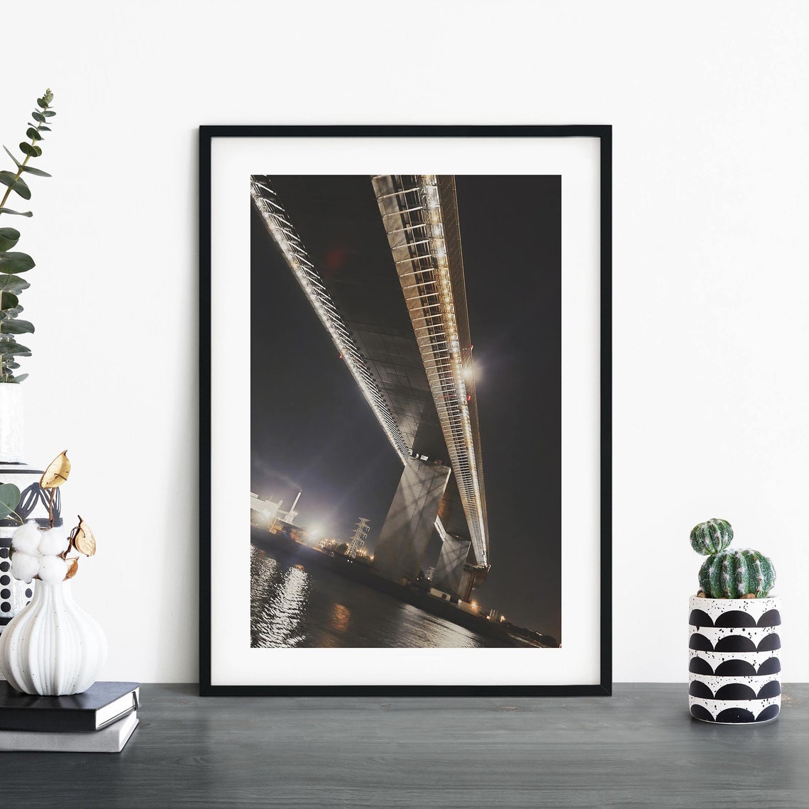Westgate Bridge Melbourne Night Underpass City Lights Art Print