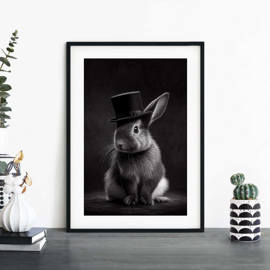 Bunny In A Top Hat Art Print
