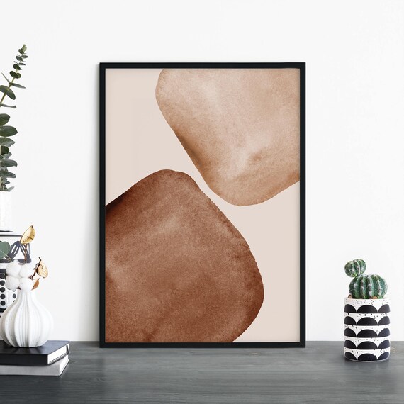 Neutral Abstract Print Wall Art 4x6 5x7 A4 A3 A2 A1