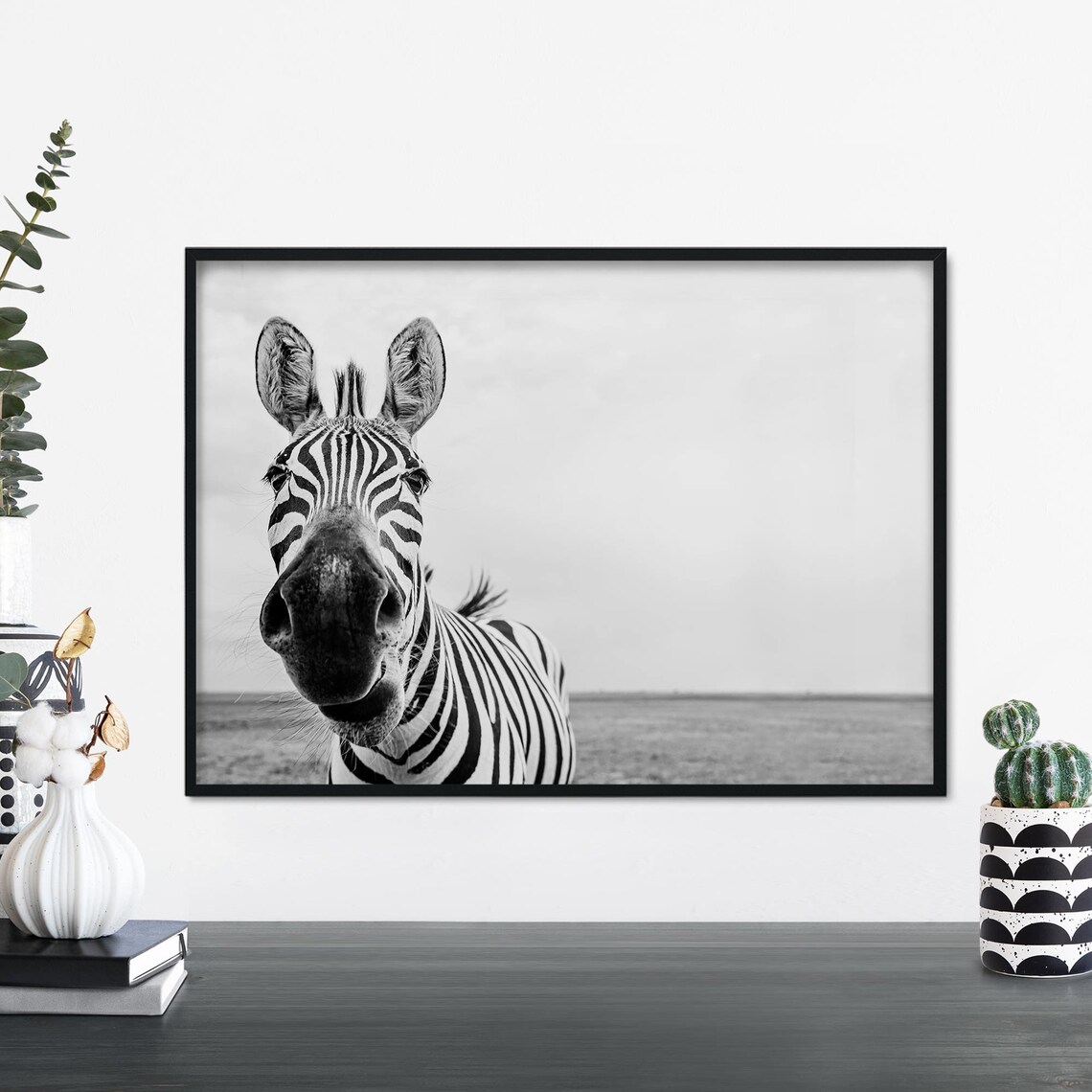 Zebra Print Art Print, Wildlife Wall Art