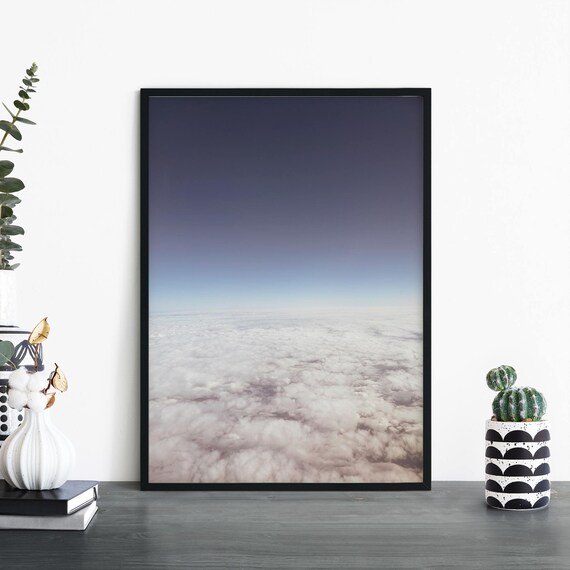 Above The Clouds Aerial Sky Photography Minimalist Airplane Print