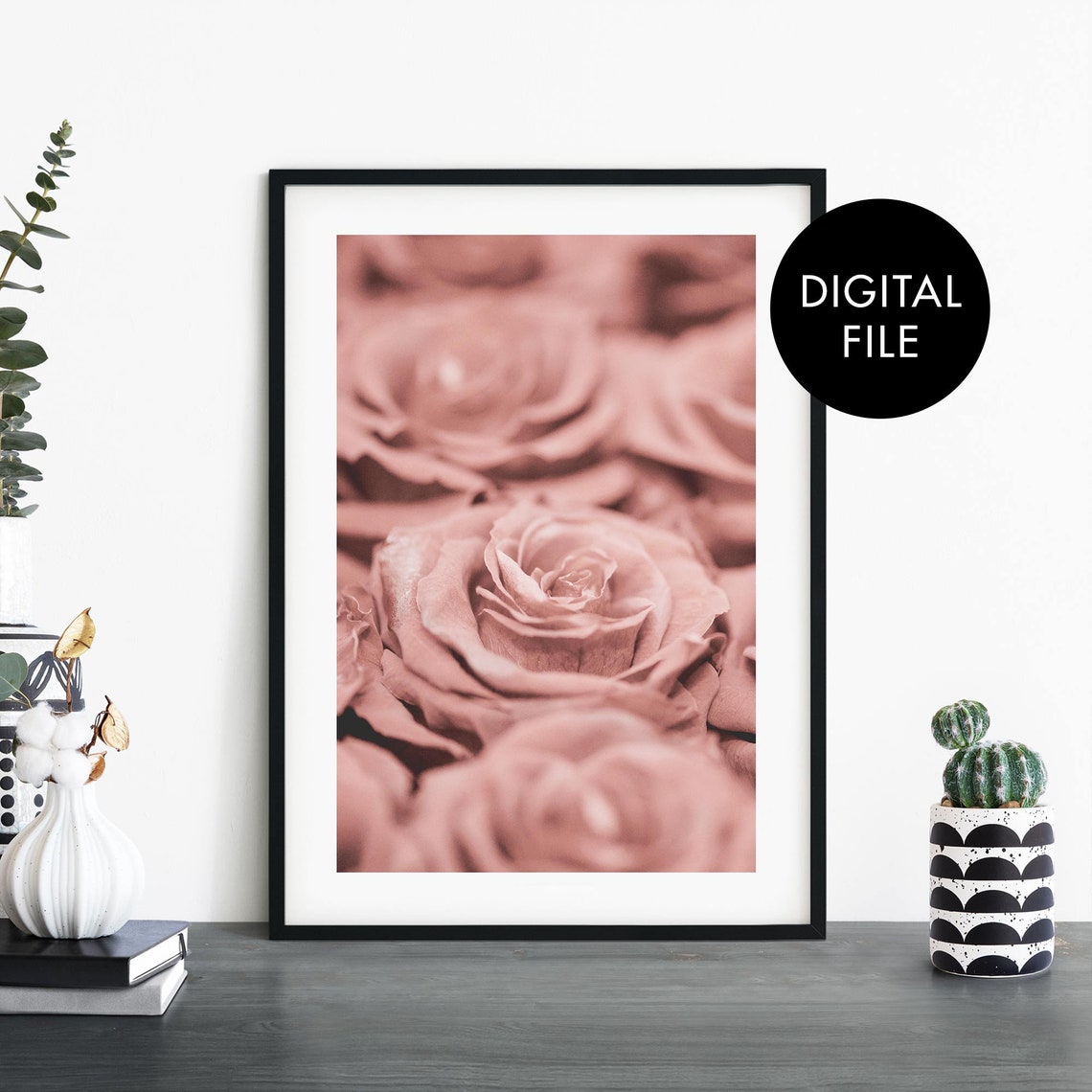 Romantic Blush Rose Petals Soft Floral Photographic Art Poster