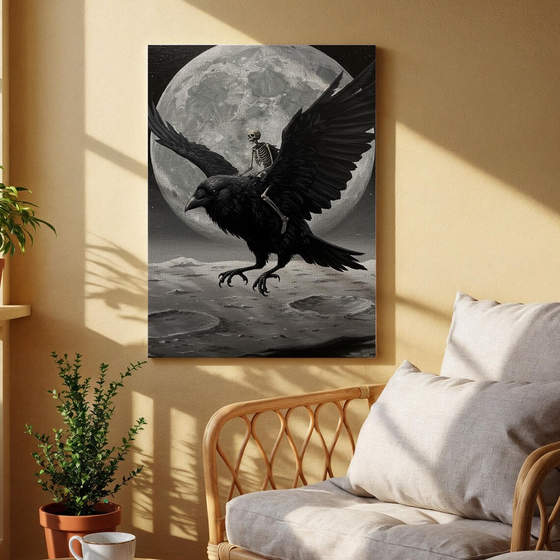Witch Cauldron Canvas Wall Art Magical Halloween Potion Print Spooky Decor For Kitchen Living Room Or Haunted Spaces