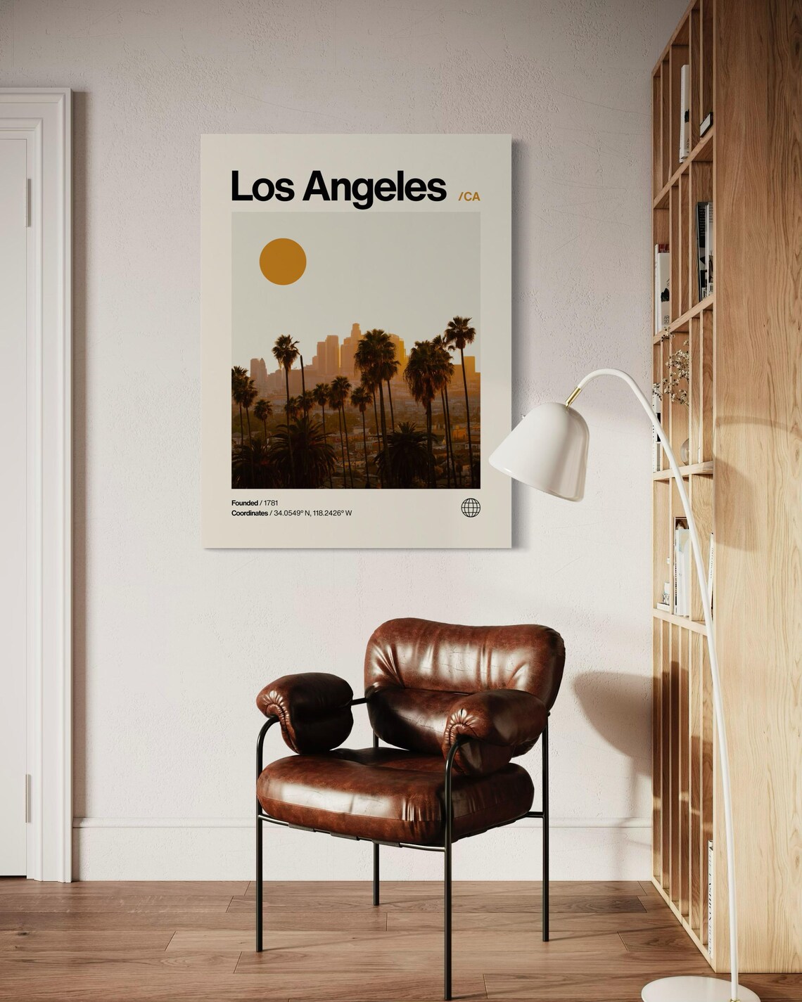 Los Angeles Minimalist Mid-Century Travel Poster - Image 3