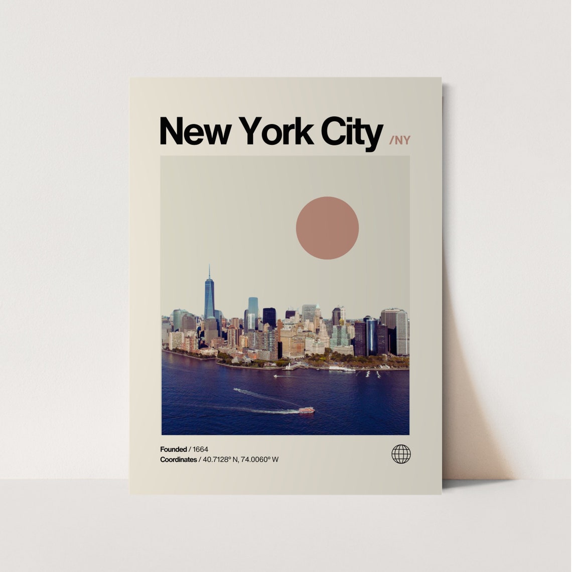 New York City Poster Minimalist Helvetica Mid Century Modern New York City Print New York City Wall Art New York City Art Nyc Art