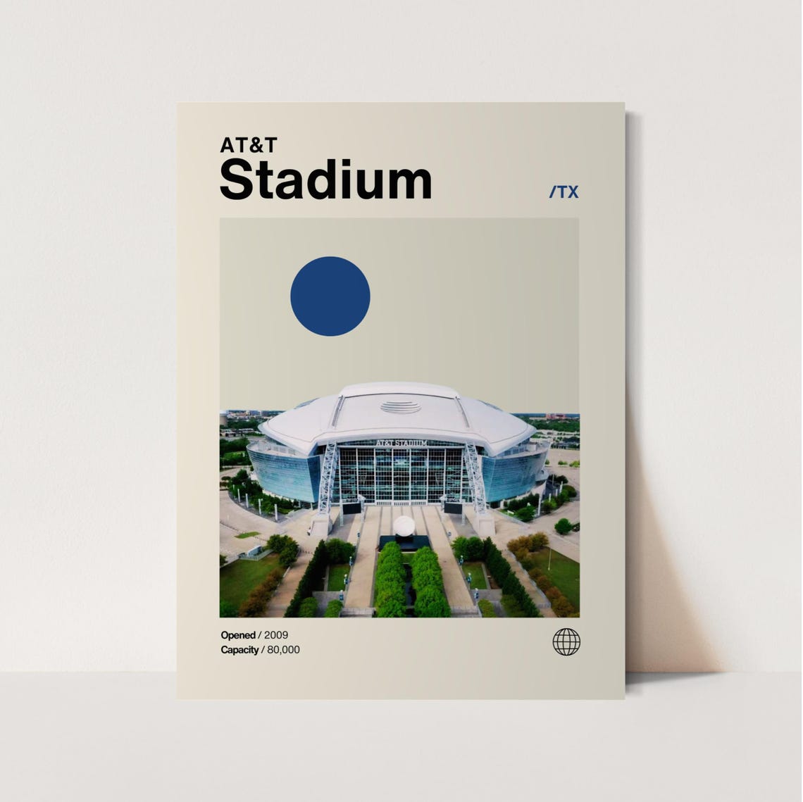 Att Stadium Poster Cowboys Poster Minimalist Helvetica Mid Century Modern Football Art Football Stadium Poster Dallas Cowboys Art