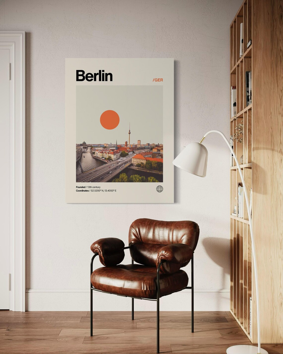 Berlin Minimalist Helvetica Travel Poster Print - Image 3