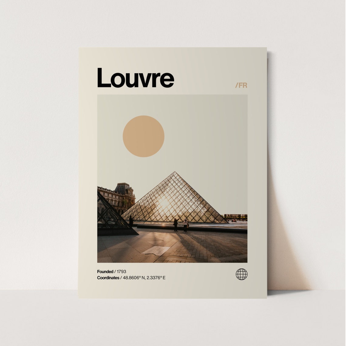 Louvre Poster Minimalist Helvetica Mid Century Modern Louvre Travel Print Louvre Wall Art Louvre France Art House Art Paris Art