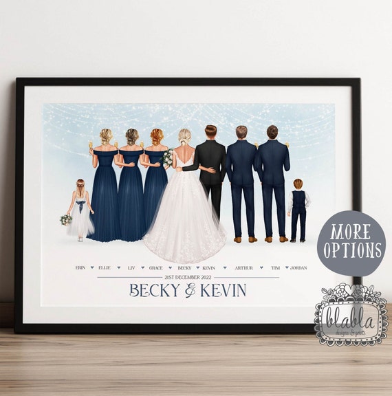 Personalised Wedding Day Gift, Wedding Day Art Print