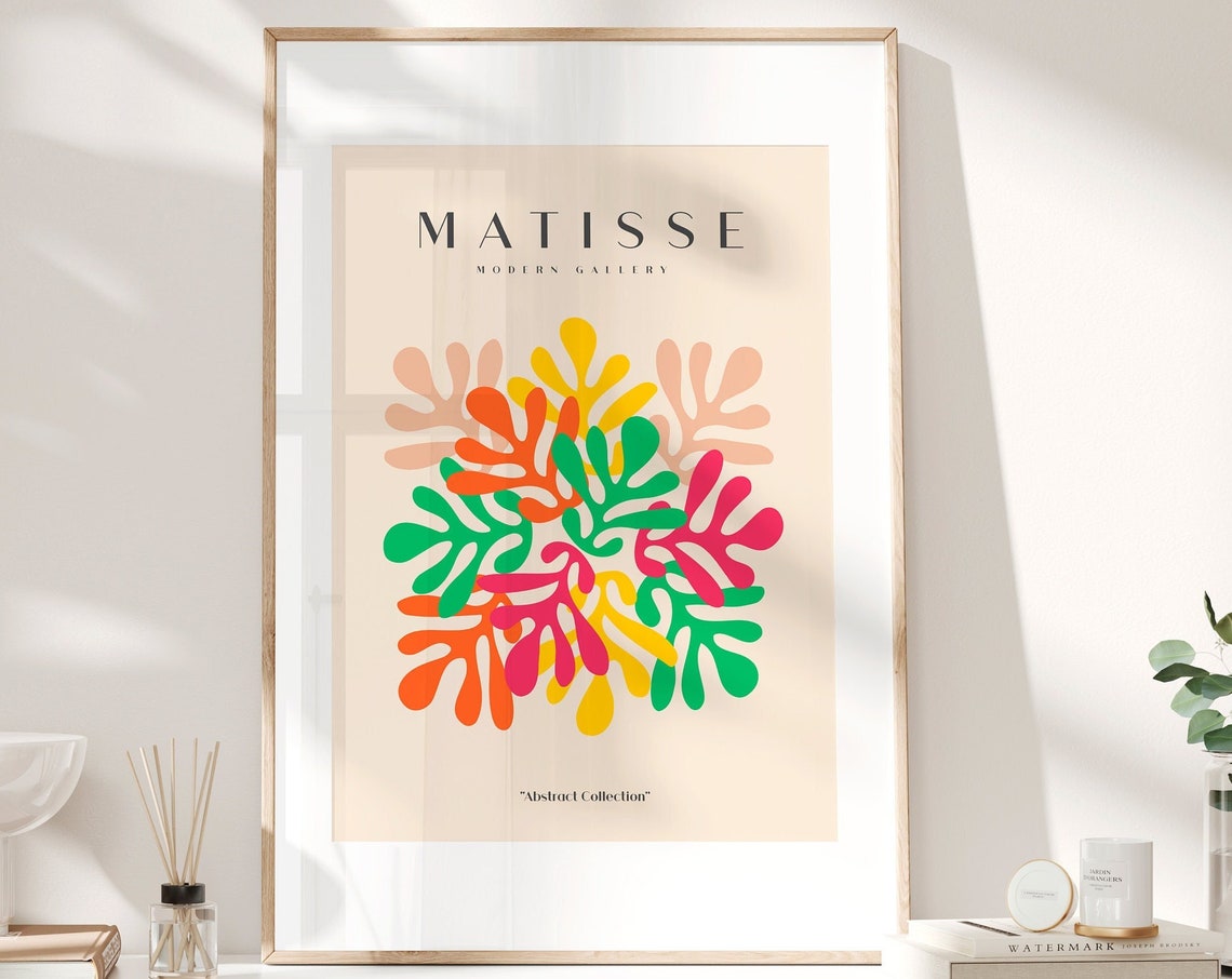 Matisse Colorful Leaf Cluster Modern Gallery Exhibition Wall Poster