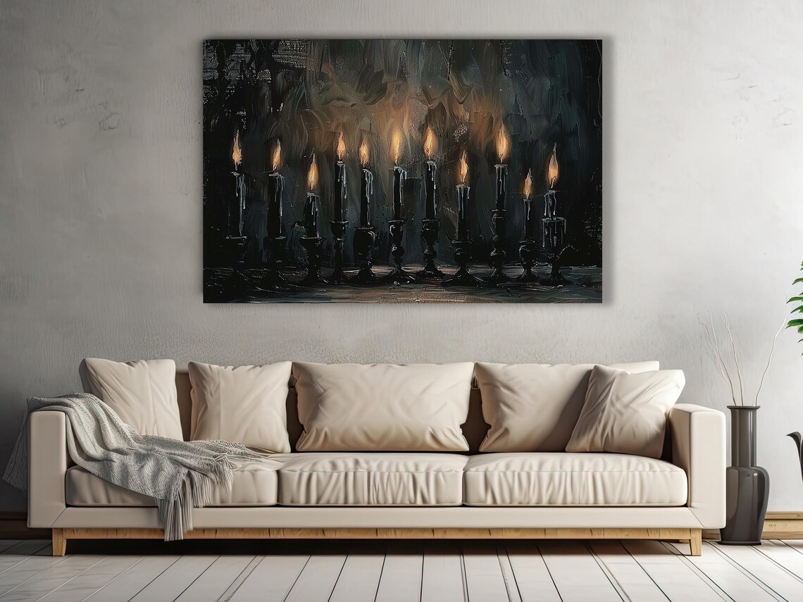 Vintage Dark Candles and Light Witch Poster Print - Image 2