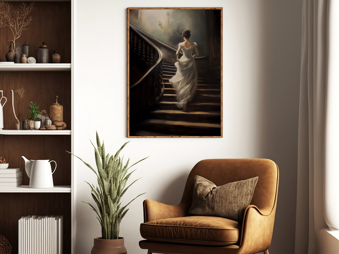 Vintage Victorian Woman, Dark Academia Art Print - Image 2