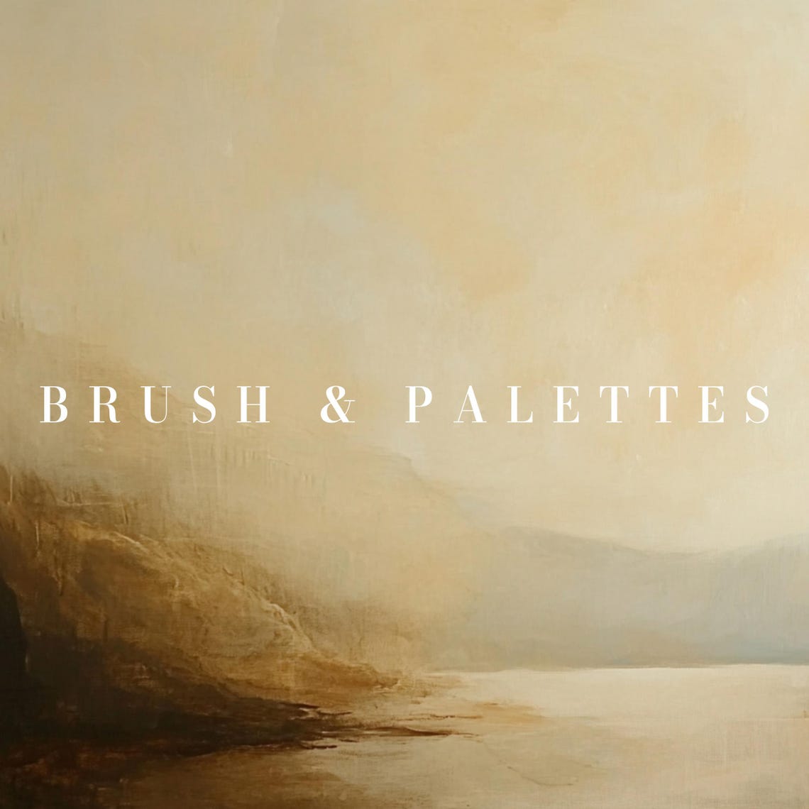 Irish Landscape Abstract Painting Misty Sage Hills Neutral Wall Art - Image 3