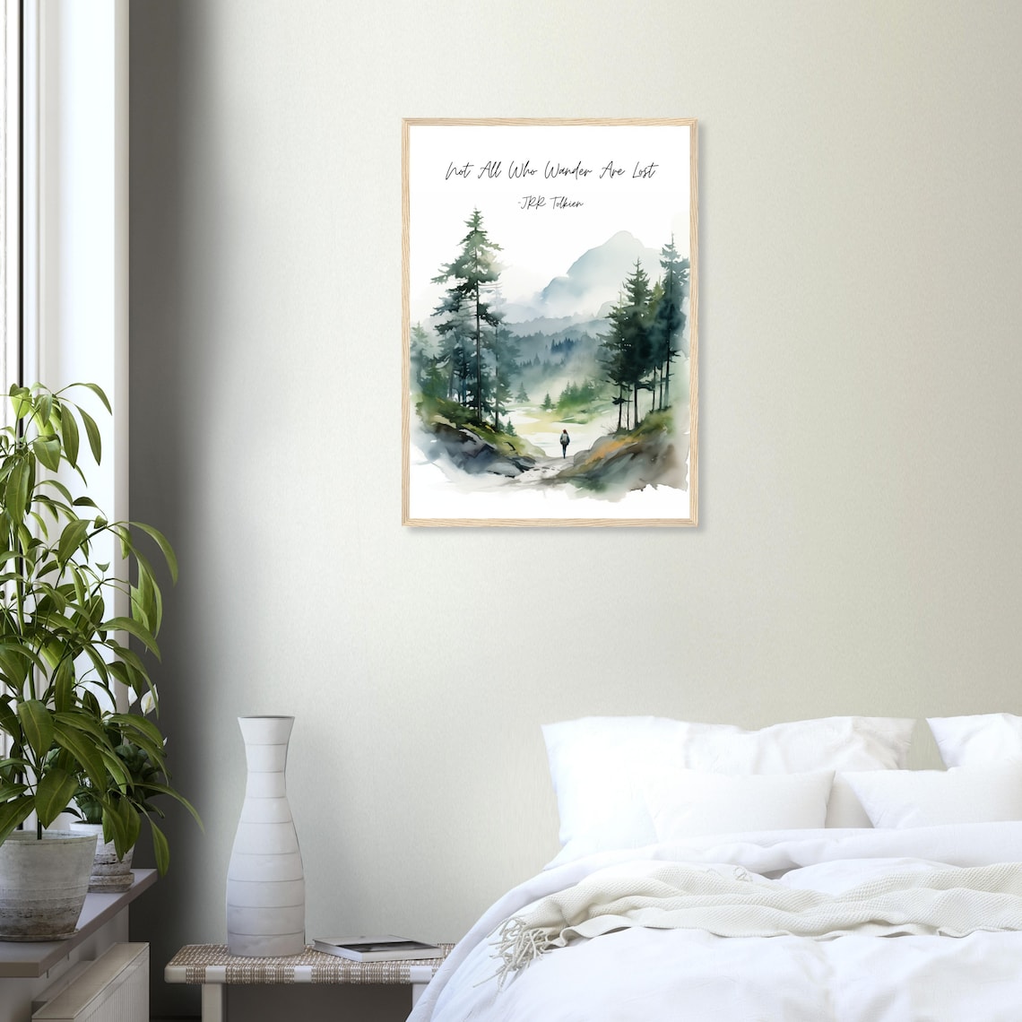 Not All Who Wander Are Lost, Tolkien Watercolor Art Print - Image 2