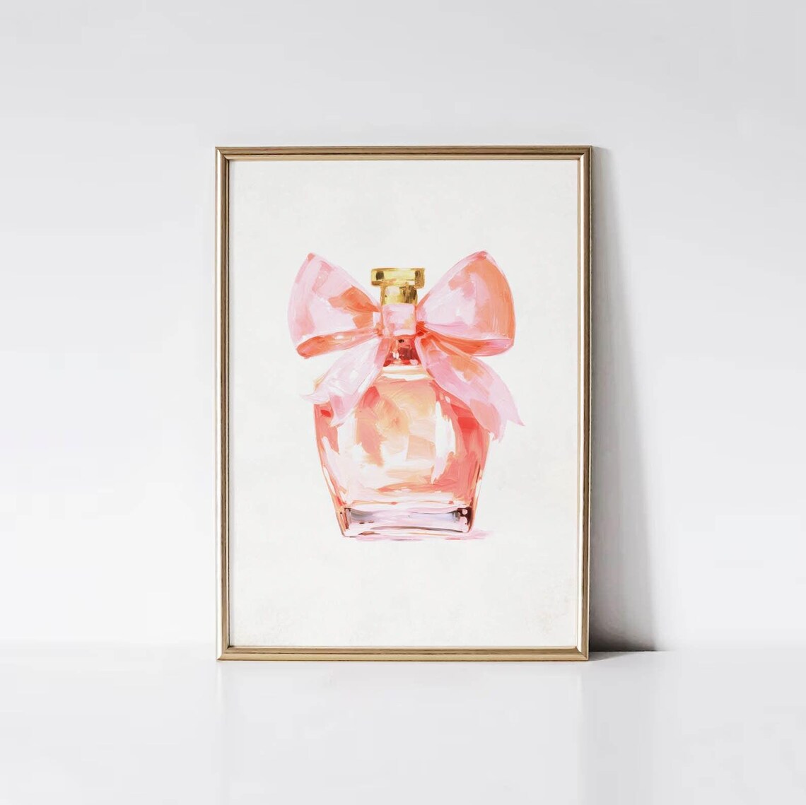 Pink Perfume Bottle Poster, Girly Fashion Decor
