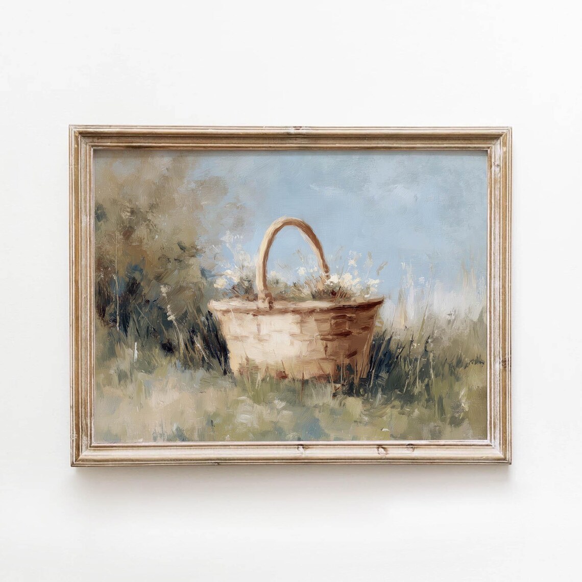 Wildflower Picnic Basket, Vintage Poster