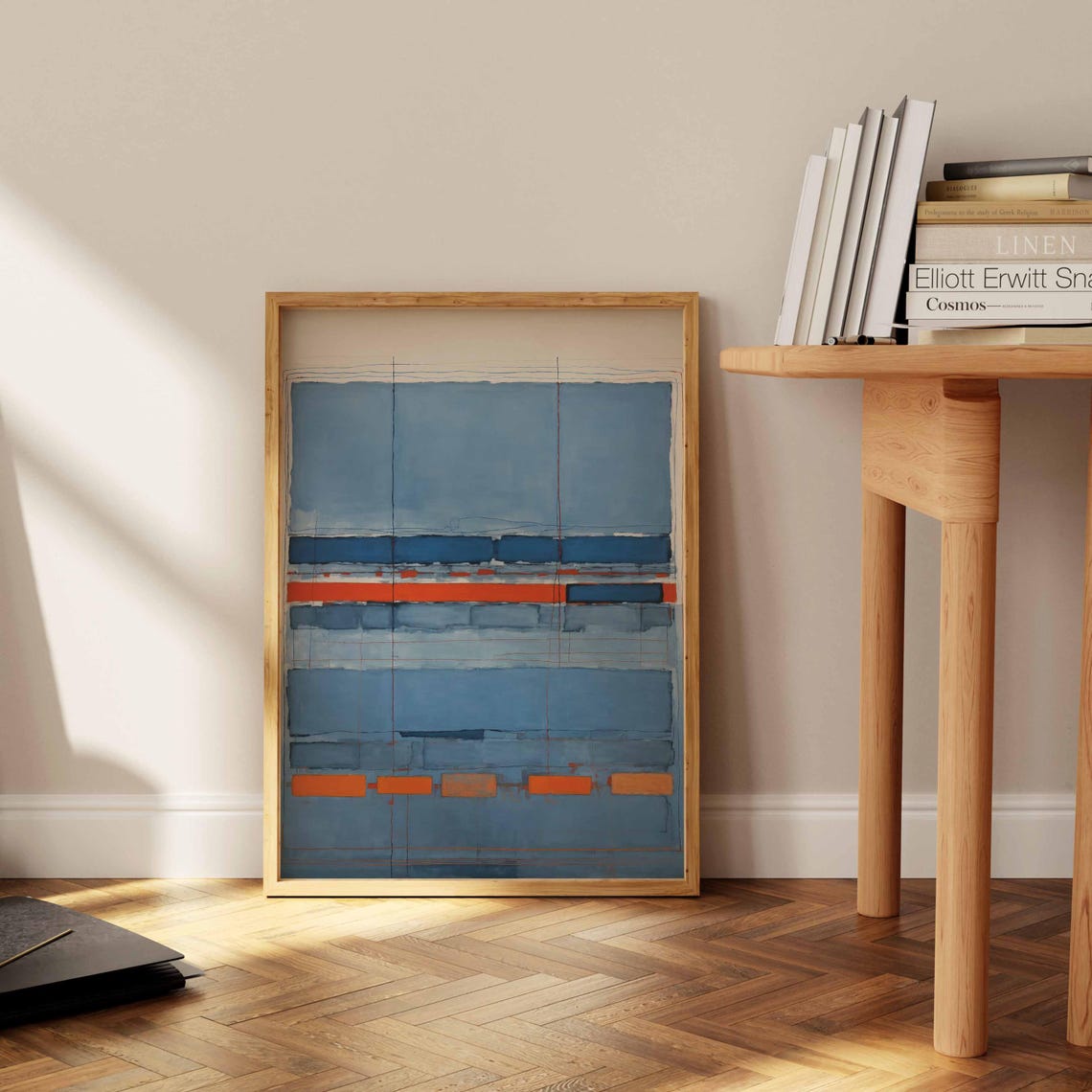 Mark Rothko Print Exhibition Reproduction Poster Blue Wall Art Abstract Trendy Modern Decor Minimalism Painting