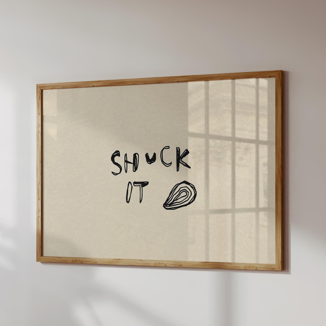 Funny Oyster Shuck It Coastal Kitchen Art Print
