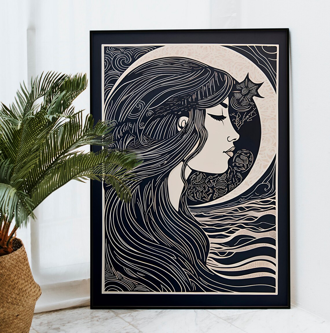 Moon Goddess Bohemian Art Print - Image 2