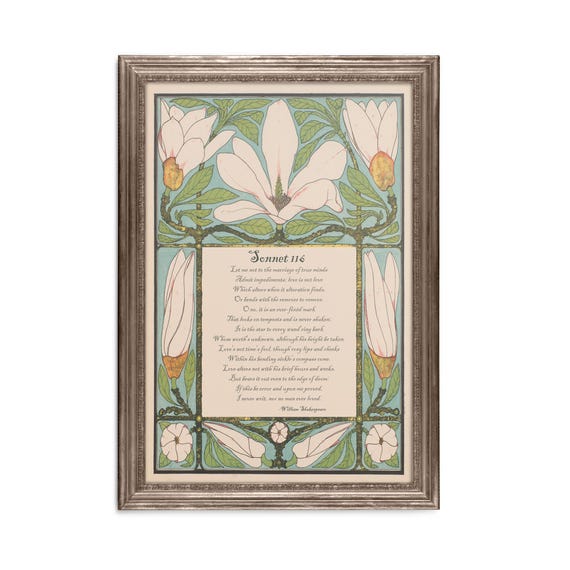 Shakespeare Sonnet 116 Poetry Gift, Art Print