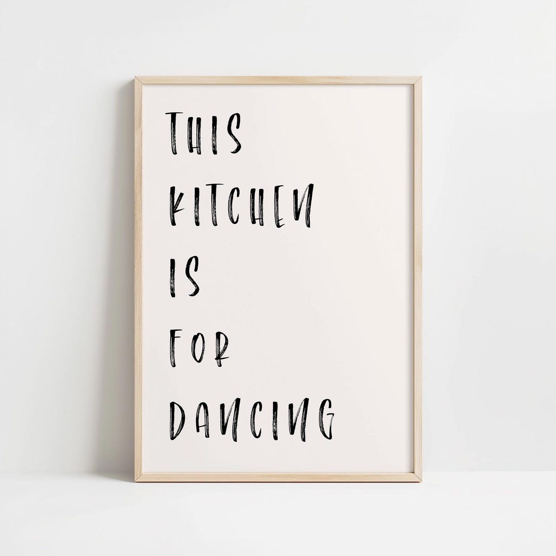 This Kitchen Is For Dancing Script Quote Kitchen Wall Poster