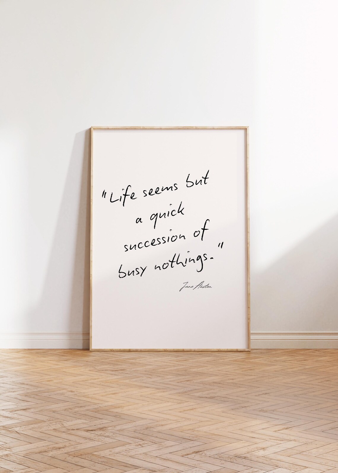 Jane Austen Life Seems But A Quick Succession Literary Quote Print - Image 2