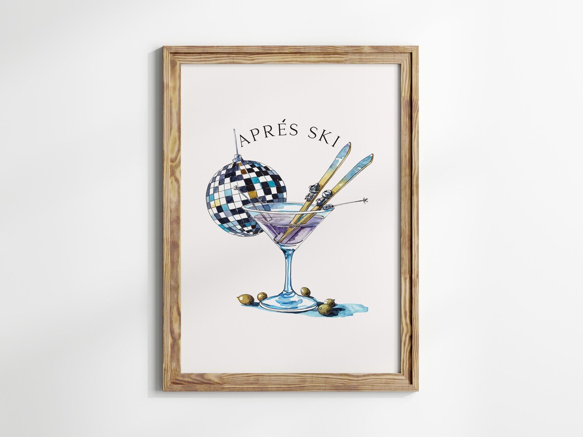 Aprs Ski Disco Martini Coquette Poster - Image 2