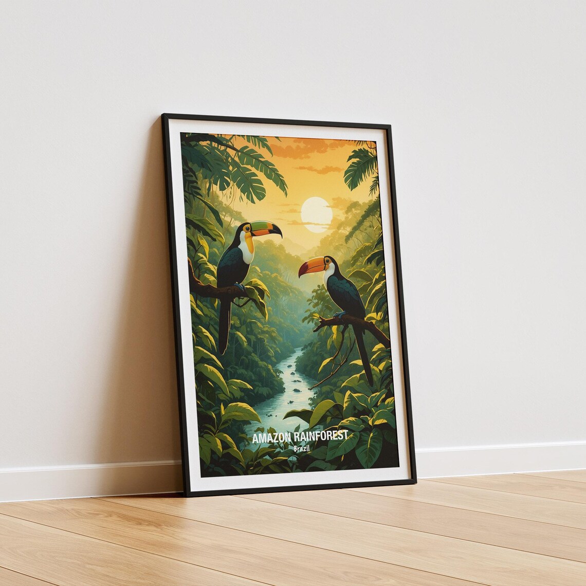 Amazon Rainforest Toucans At Sunset Brazil Jungle Wildlife Poster - Image 5