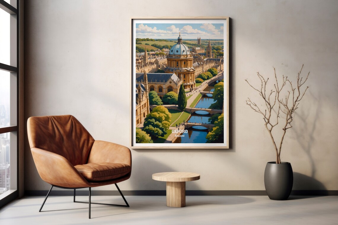 Oxford Radcliffe Camera University England Landmark Travel Poster - Image 2