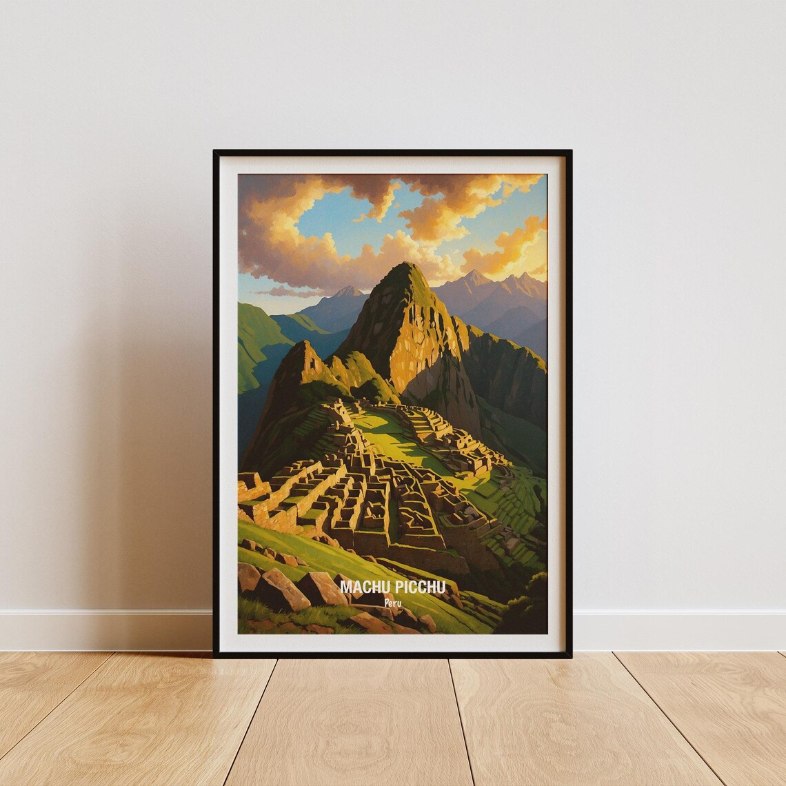 Machu Picchu Peru Golden Sunset Over The Ancient Citadel Poster