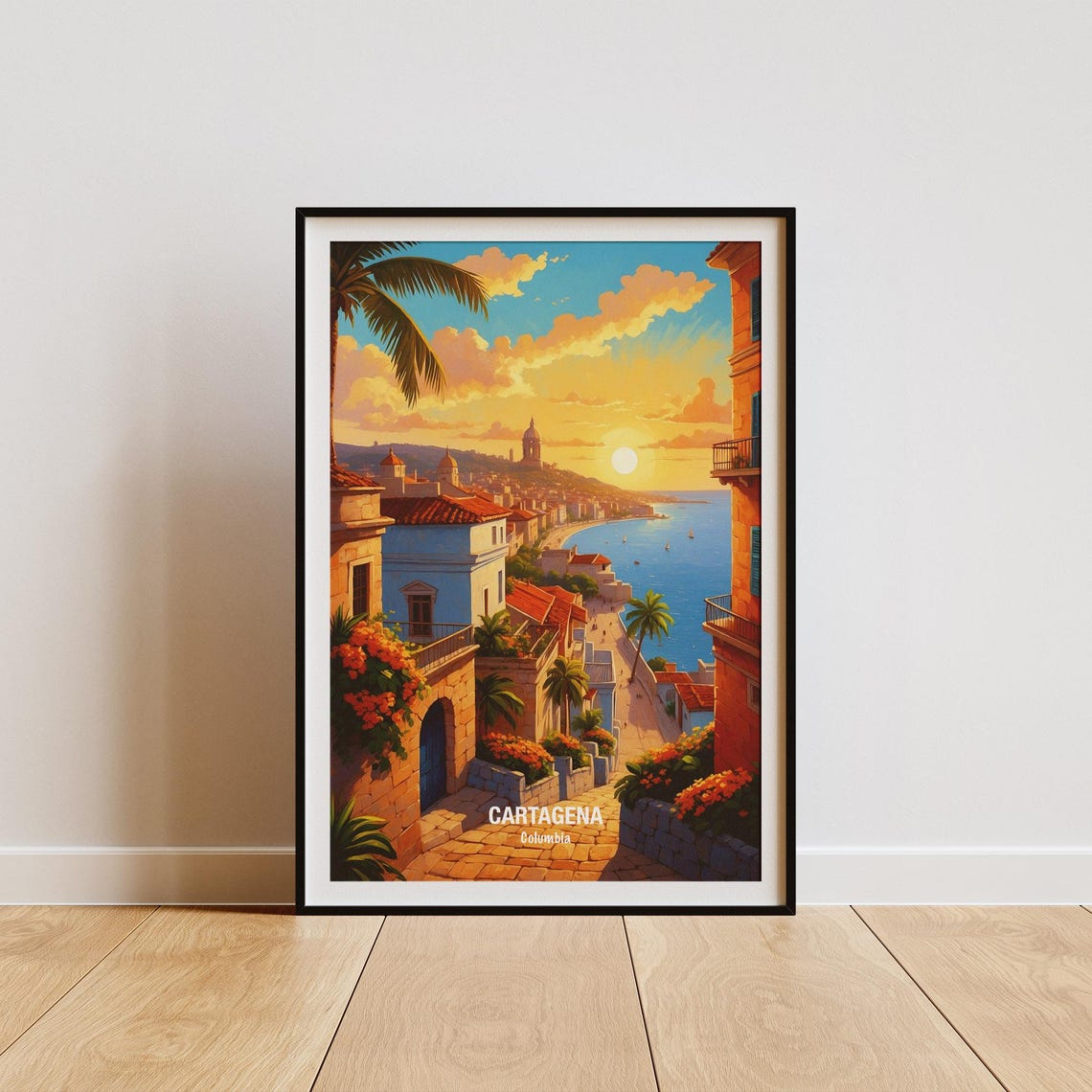 Cartagena Colombia Travel Poster Cartagena Print Colombian Art Coastal Decor Unique Gift Wall Art Travel Enthusiast Decor